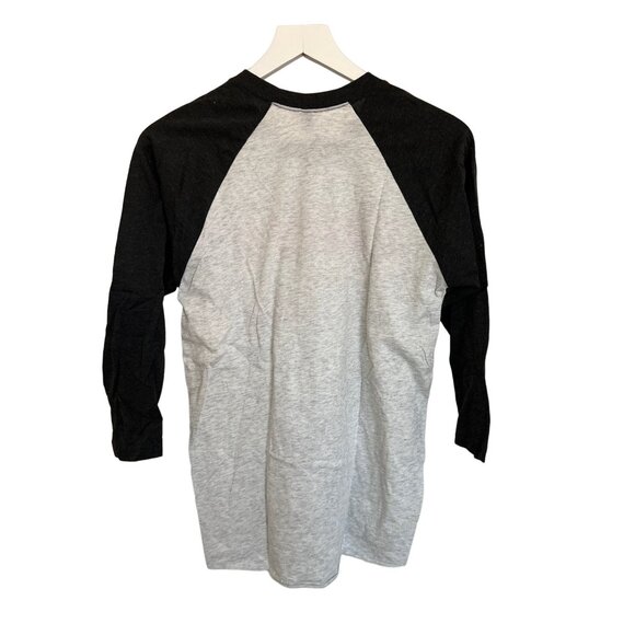 Custom Chiefs Chick Nevada Raglan Baseball Tee Heather Grey W/ Black Sleeves - Picture 3 of 3